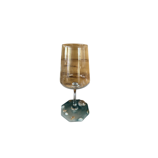 Coastal Themed Wine Glass