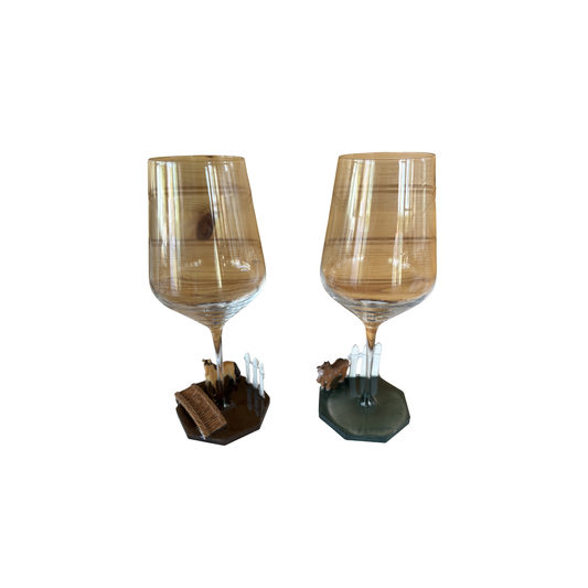 Farm Themed Wine Glass
